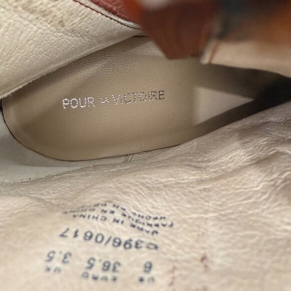 Pour La Victoire Iris in metallic copper leather women's ankle booties size 6 - Picture 11 of 12